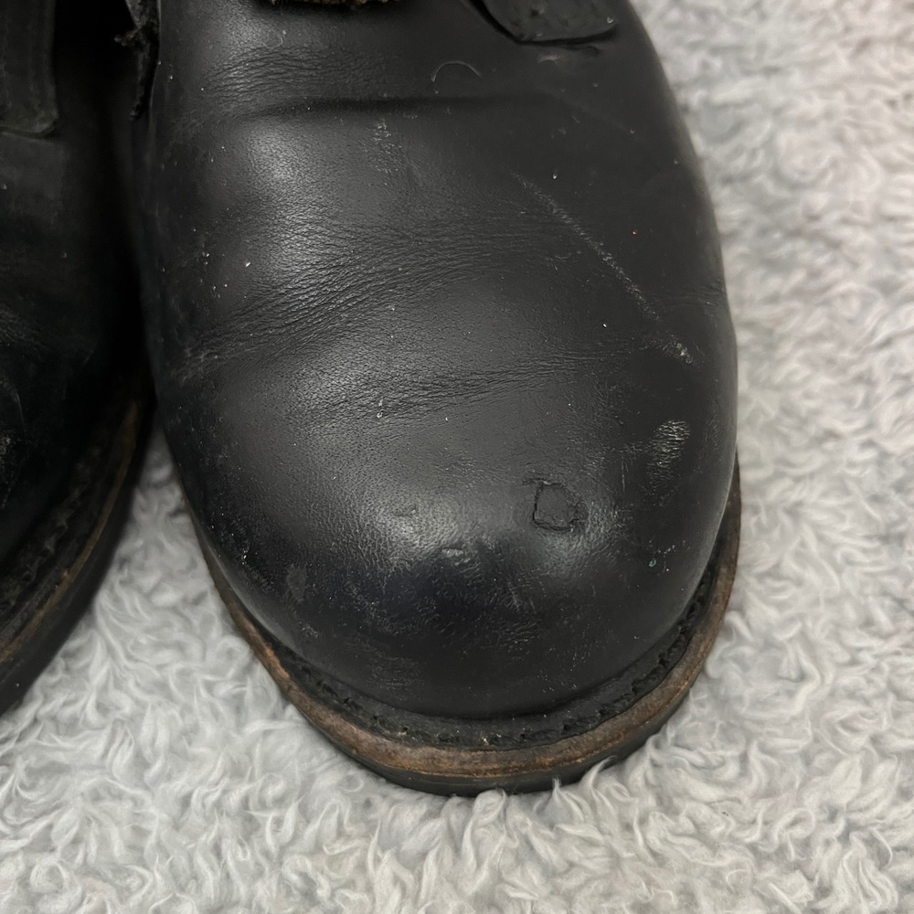 Addison Shoe Co Combat Boots Mens 9.5 E Black Leather Military Vintage 1981 - Picture 9 of 12
